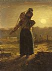 Jean Francois Millet Norman Milkmaid painting
